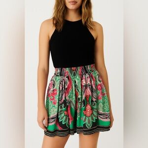 Gibson Latimer High Waist Boho Print Shorts